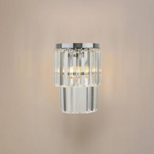 Nástenné svietidlo Eira, chróm/čierna farba, kov, výška 25 cm, E14