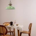 Augusta závesná lampa, mätovo zelená, Ø 40 cm, kov, E27, vintage