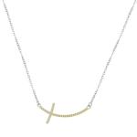 MOISS Jemný bicolor náhrdelník s kubickými zirkónmi Krízok N0000334