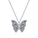 MOISS Strieborný dámsky náhrdelník Motýľ N0000528