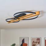 Stropné LED svetlo Tovak, borovica, 76 cm, 2-pl. drevo, stmievateľné