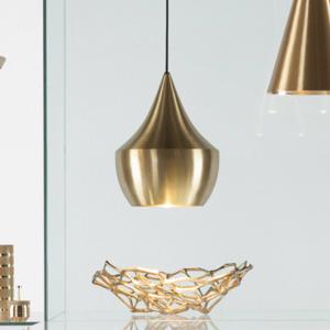 Tom Dixon LED závesné svietidlo Beat Fat, mosadzné, Ø 24 cm
