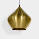 Tom Dixon LED závesné svietidlo Beat Stout, mosadzné, Ø 52 cm