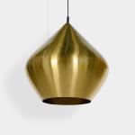 Tom Dixon LED závesné svietidlo Beat Stout, mosadzné, Ø 52 cm