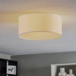 Stropné svietidlo Mara, biele, chintz, Ø 40 cm, 3-pl., E27