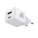 Baseus Palm Fast Nabíječka USB-A + USB-C 30W White
