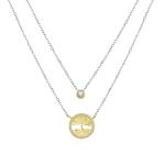 MOISS Bicolor strieborný dvojitý náhrdelník Strom života N0000366