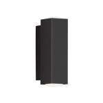 LED nástenné svetlo Carlo, tvar kvádra, hore/dole čierne