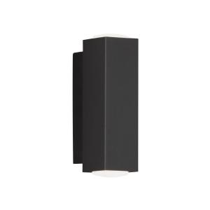 LED nástenné svetlo Carlo, tvar kvádra, hore/dole čierne