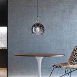 Závesné svietidlo Uller 1-pl. dymové sklo/nikel Ø 20cm