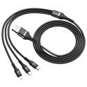 Mobilnet 3v1 6A 60W 1,2m USB kábel