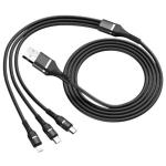 Mobilnet 3v1 6A 60W 1,2m USB kábel