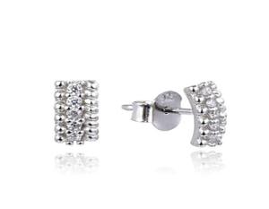 MOISS Moderné strieborné náušnice s kubickými zirkónmi E0003210