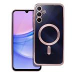 Puzdro Magsafe Shine Samsung Galaxy A15 - ružovo-zlaté