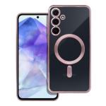 Puzdro Magsafe Shine Samsung Galaxy A55 - ružovo-zlaté