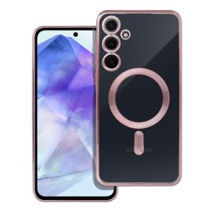 Puzdro Magsafe Shine Samsung Galaxy A55 - ružovo-zlaté