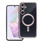 Puzdro Magsafe Shine Samsung Galaxy A35 - ružovo-zlaté