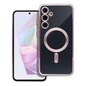 Puzdro Magsafe Shine Samsung Galaxy A35 - ružovo-zlaté