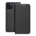 Puzdro Luna Book Carbon iPhone 15 Plus - čierne