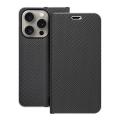 Puzdro Luna Book Carbon iPhone 15 Pro - čierne