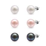 AURA Súprava perlových náušníc Kyoto Pearl KPDAN02 (3 páry náušníc)