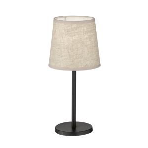 Stolná lampa Rimini, ľan, béžová/čierna, E14, 30 cm