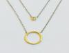 MOISS Dvojitý bicolor náhrdelník Kruhy N0000369