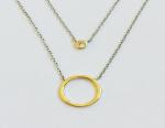 MOISS Dvojitý bicolor náhrdelník Kruhy N0000369