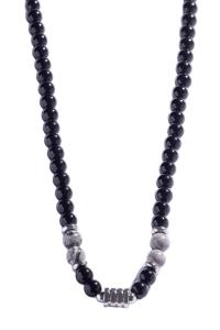 Marc Malone Pánsky korálkový náhrdelník so šedým jaspisom MCGN5012