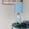 PR Home Stolová lampa Uno, modrá, výška 37 cm, textil/keramika