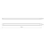 Stropné LED svetlo Batten, dĺžka 120 cm, hliník, biela, 4.000 K