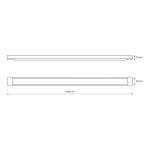 Stropné LED svetlo Batten, dĺžka 90 cm, hliník, biela, 4 000 K