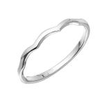 Evolution Group Elegantný strieborný prsteň Vlnky 65002 58 mm