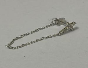 MOISS Single retiazková náušnice Krížik s čírymi zirkónmi E0004269