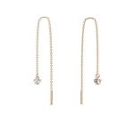 MOISS Pozlátené retiazkové náušnice so zirkónom E0004232