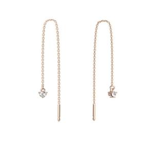 MOISS Pozlátené retiazkové náušnice so zirkónom E0004232