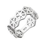 Evolution Group Strieborný vzorovaný prsteň pre ženy 65020 54 mm