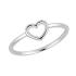 Evolution Group Nežný strieborný prsteň so srdiečkom 65017 54 mm