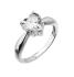 Evolution Group Nežný strieborný prsteň so zirkónom Srdce 15015.1 crystal 52 mm