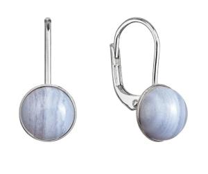 Evolution Group Strieborné visiace náušnice s pravým achátom 11481.3