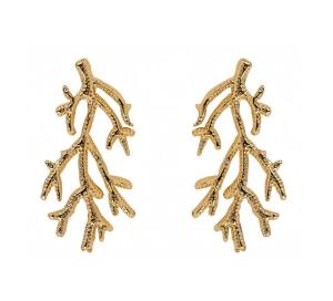 Emily Westwood Pozlátené náušnice v tvare koralov Camilla EWE250217G