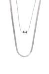 Marc Malone Módny oceľový náhrdelník Luna Silver Necklace MCN250257S