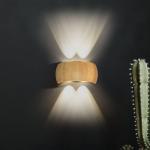 LED nástenné svetlo Shine-Wood, šírka 20 cm, dub/čierna 4-pl.