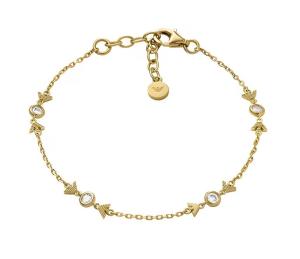 Emporio Armani Pôvabný pozlátený náramok pre ženy so zirkónmi EG3619710