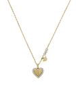 Emporio Armani Pôvabný pozlátený náhrdelník so zirkónmi Srdce EG3622710
