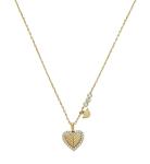 Emporio Armani Pôvabný pozlátený náhrdelník so zirkónmi Srdce EG3622710