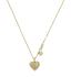 Emporio Armani Pôvabný pozlátený náhrdelník so zirkónmi Srdce EG3622710