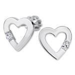 Soliter Srdiečkové náušnice s kryštálom 436 001 00418 04