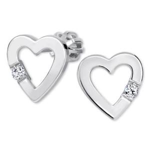 Soliter Srdiečkové náušnice s kryštálom 436 001 00418 04
