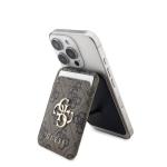 Guess 4G Metal Logo MagSafe Cardslot Peněženka se Stojanem Brown